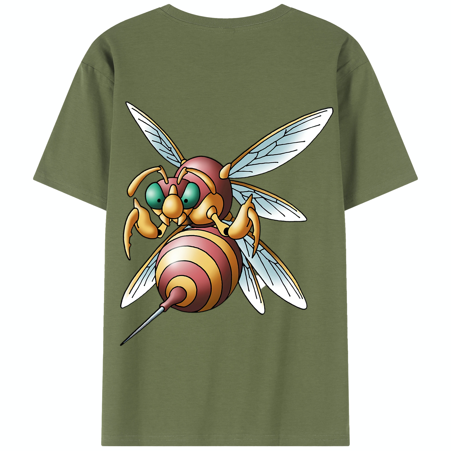 （画像用） ドラゴンクエスト Doragon Kuesuto Dragon Quest 綿100％半袖Tシャツ（背面プリント）